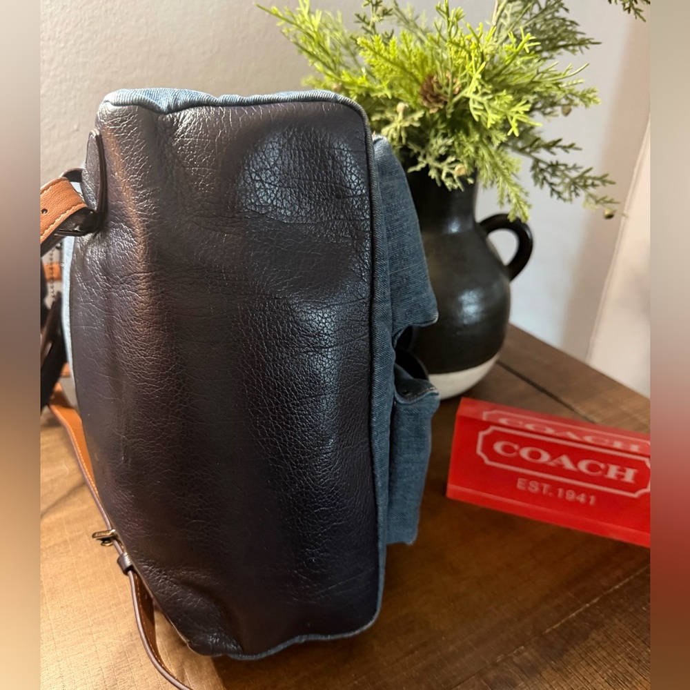 Coach Rucksack Backpack in Colorblock Denim - Picture 3 of 15